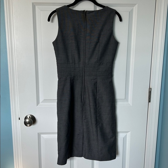 Gray H&M Elegant Sleeveless Dress | Sleeveless Gray Dress | Gray V-Neck Dress - Picture 8 of 10